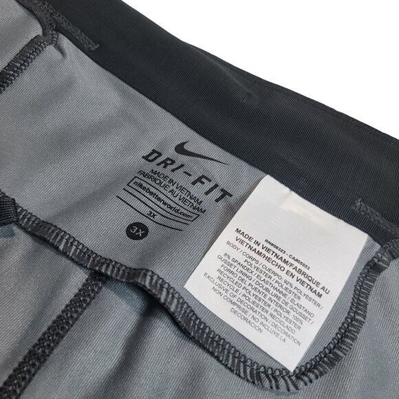 Nike Essential Womens Size 3X Black Gray Tight‎ Fit Running Crop Leggings - Picture 5 of 7